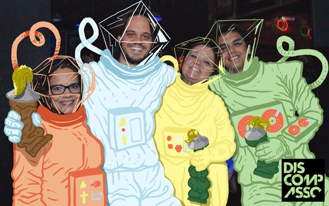 Illustration made by Maza for the Riscos e Rabiscos party - Discompasso Music Project